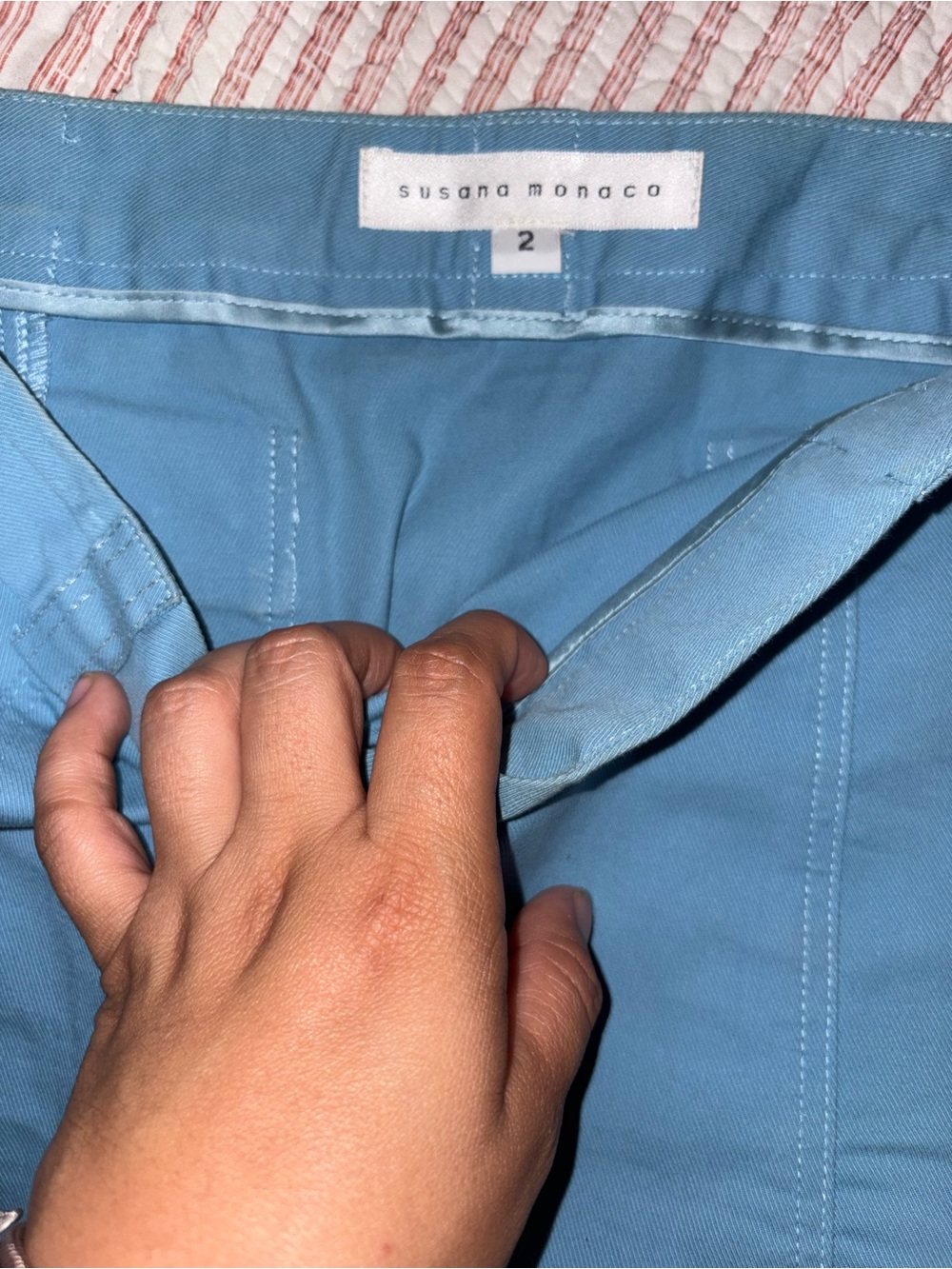 Susana Monaco Sky Blue Pencil Skirt